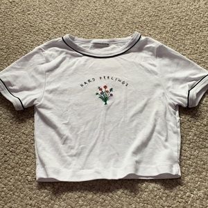 White Cropped Baby-T